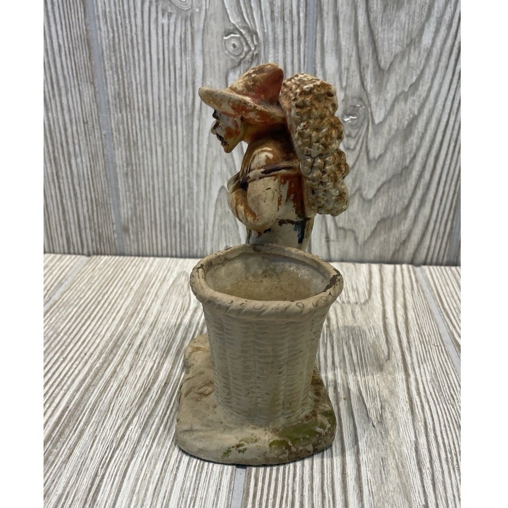 Vintage Ceramic Mexican Man Sombrero Planter Figurine Japan Folk Art 5.25" - Picture 4 of 8